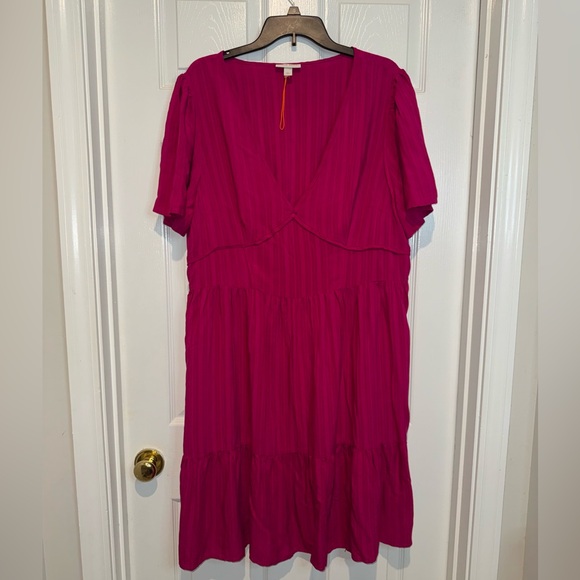 Knox Rose Dresses & Skirts - Knox Rose Pink Flutter Sleeve Sundress. Size XXL. NWT